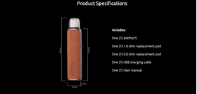 dotPod S by dotMod - Specifications