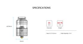 Requiem RTA 24mm by Vandy Vape Dimensions