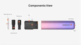 Vilter 2 Kit 900mAh by Aspire - Components