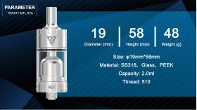 Trinity MTL RTA 19mm by Ambition Mods - Parameters