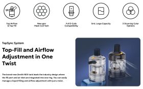 Zenith Nex 26mm Tank by Innokin - Characteristics