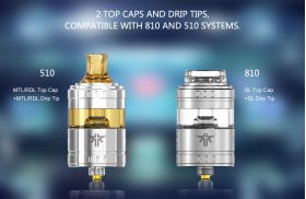 Requiem RTA 24mm by Vandy Vape Top Caps