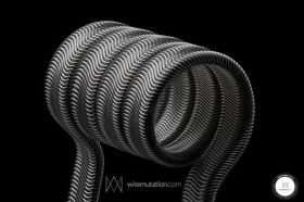 Handcrafted Alien Framed Staple Coils by Wiremutation