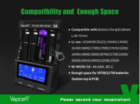 Vapcell S4 Plus V3.0 - Compatibility