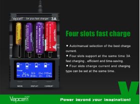 Vapcell S4 Plus V3.0 - Fast Charge