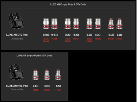 Vaporesso Luxe XR Max 2 Pod Kit 80W 3200mAh - Coil Compatibility