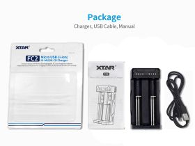 XTAR FC2 Charger Διπλός Φορτιστής USB-C - Συσκευασία