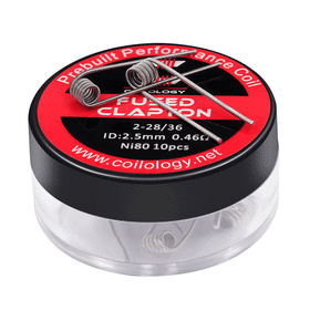 Fused Clapton Nichrome 80 Prebuilt Coils 0.34Ω by Coilology - Package