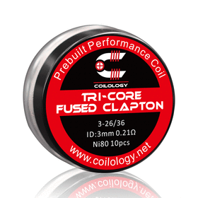 Tri-Core Fused Clapton Nichrome 80 Prebuilt Coils 0.21Ω by Coilology (10 τμχ)