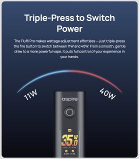 Fluffi Pro Pod Kit 2800mAh by Aspire - Power Adjust