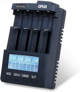 Opus BT-C3100 Digital Intelligent 4 Slots LCD Battery Charger V2.2