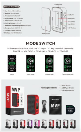 MVP Box Mod by Dovpo Details